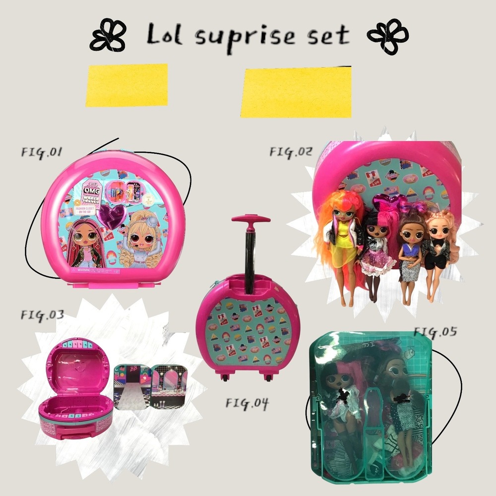 🔥Lot Of 4 LOL 🖤Surprise Dolls (3) 9" & (1) 11" With Travel Suitcase & Outfits